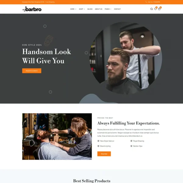 Barbro - Barbershop & Hair Salon Shopify Theme - Image 2