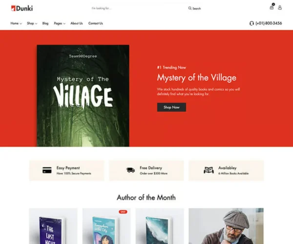 Dunki - Book Store Shopify  Theme